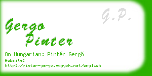 gergo pinter business card