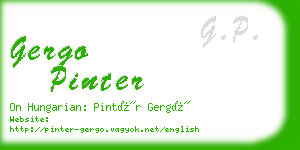 gergo pinter business card